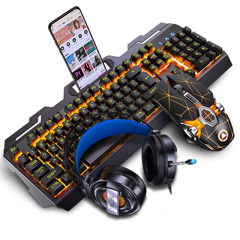 

Backlights Keyboard Mouse and Headphone Combos RGB Backlit Keypad Gaming Lights Headband