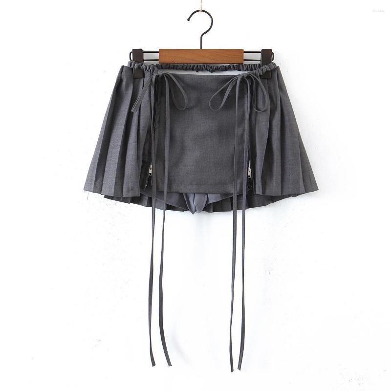 

Skirts 2023 Spring Summer Women Female Sexy Polyester Brand Skirt, Gray