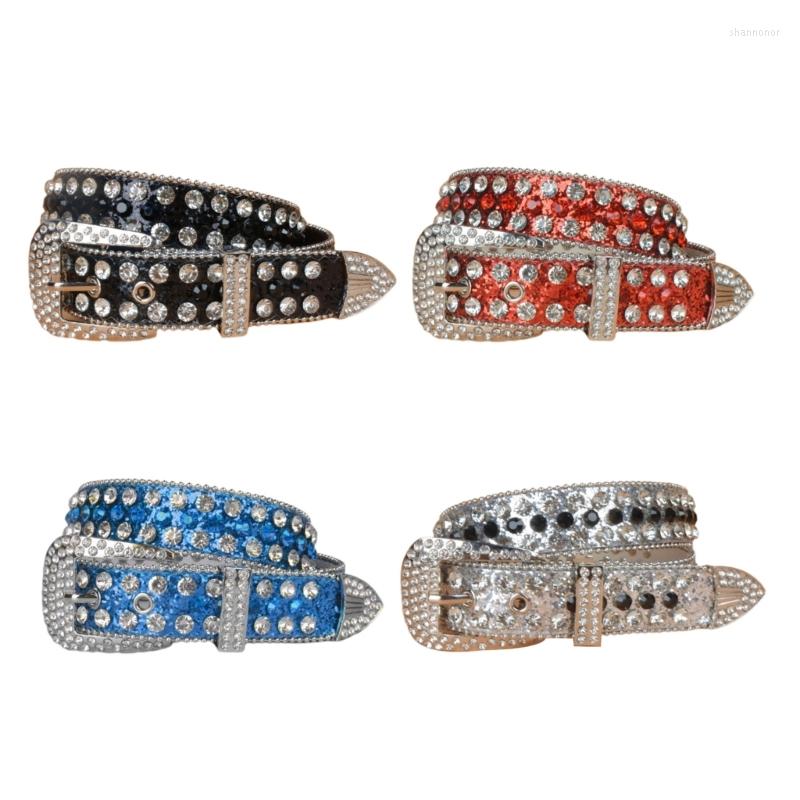 

Belts Girls Shiny Belt Adjustable Pin Buckle For Skirt Jeans Wear, Red