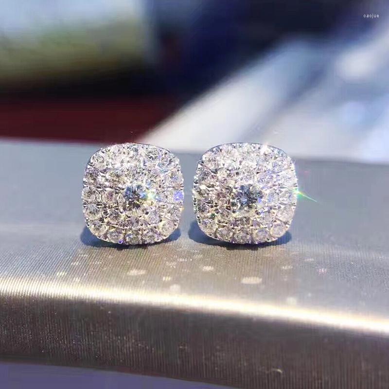 

Stud Earrings Ne'w Dazzling For Women Micro Paved Crystal Cubic Zirconia Delicate Bride Wedding Earring Fashion Luxury Jewelry