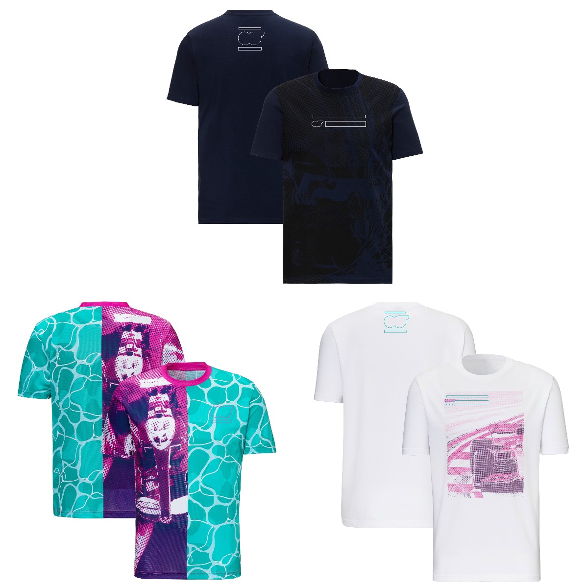 

2023 Summer F1 Team Clothing Men's Casual Short-sleeved Fans' Shirt Formula One Official Racing Clothing Outdoor Sports Breathable Quick-drying T-shirt