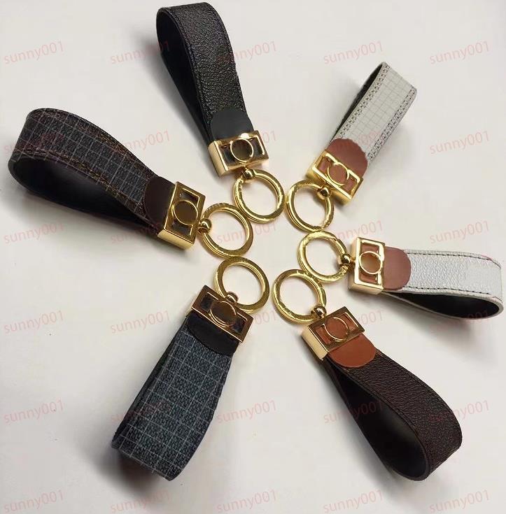 

Personalized Bag Keychain Pendant Luggage Decoration Key Ring Designer Car Key Chain Men Women 6 Color Exquisite Luxury Letter, Black grid