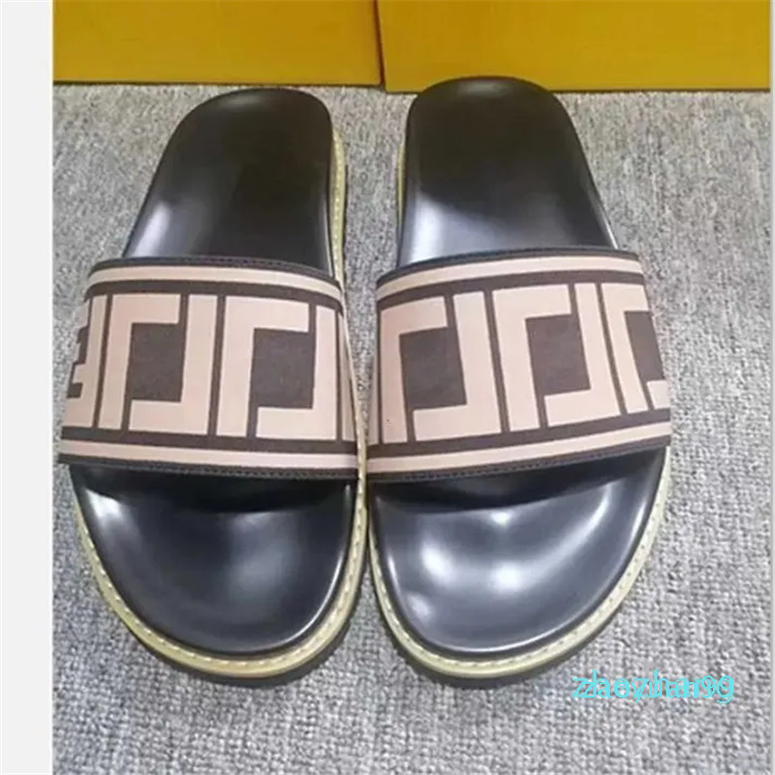 

designer Slippers Beach Sandals summer outdoor letter reading platform flats