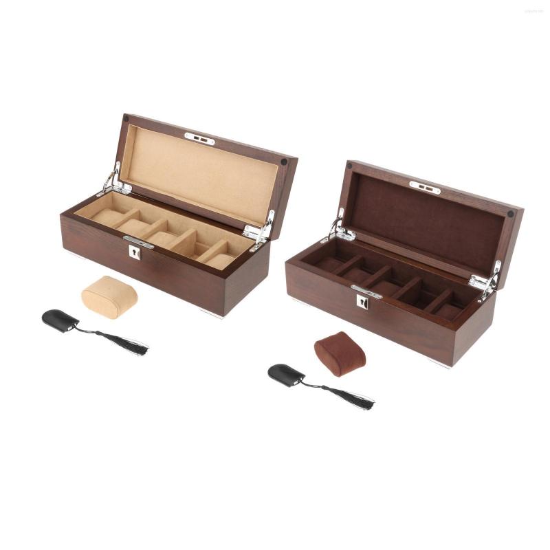 

Jewelry Pouches 5 Slot Watch Organizer With For Display Rings Collector