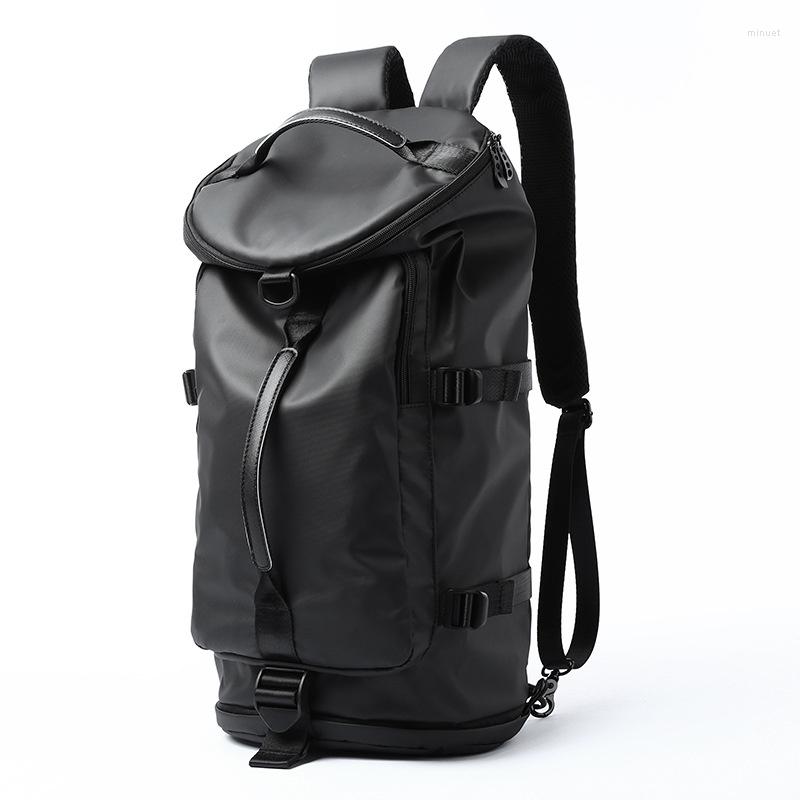 

Waist Bags Trendy Men's Backpack Large Capacity Multi Function Portable Business Short Distance Travel Luggage Bag, Black