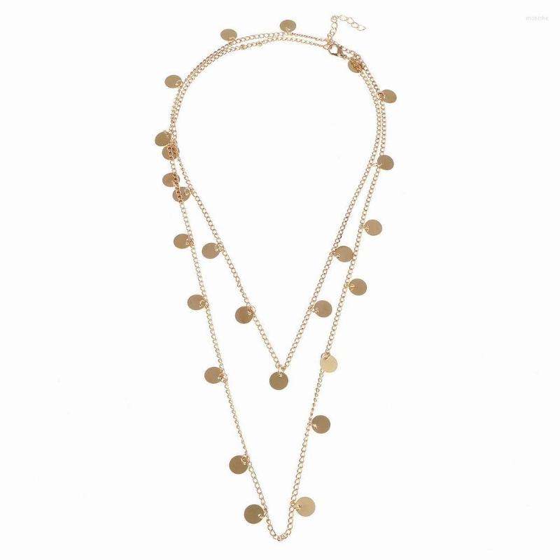 

Choker Bohemian Tassel Disc Necklace For Women Sequins Layered Necklaces Jewelry Gifts