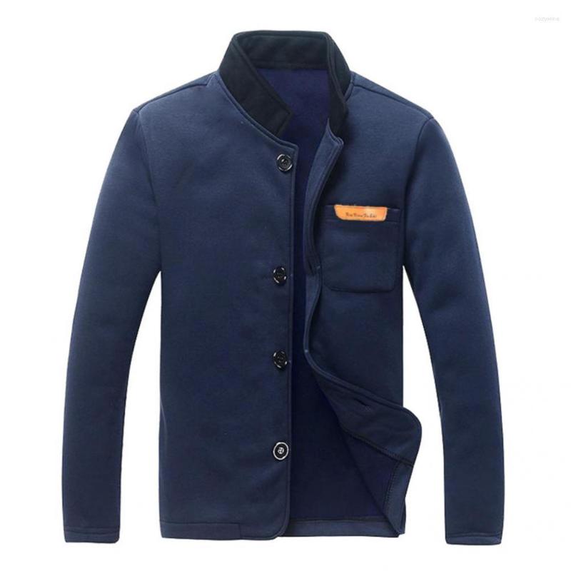 

Men's Jackets Fashion Men Jacket Male Coat Retro Soft Autumn Winter, Black
