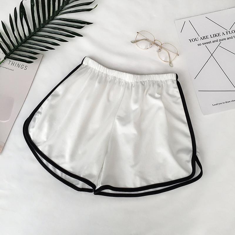 

Women's Shorts Summer High Street Casual Women Loose Solid Soft Beach White Egde Female