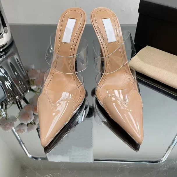 

Summer Wedding Pointed Slippers Fashion Sandals Fairy Style Paired with Skirt Designer High Heels 10.5cm Shoes 35-42, Box