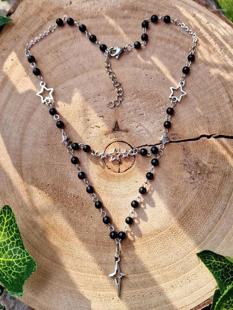 

Pendant Necklaces Star Shopping Necklace Fairycore Y2k Jewlery Beaded