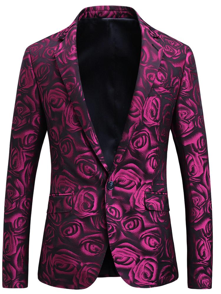 

Men' Suits & Blazers Floral Print Blazer Men Rose Flower Pattern Stage Party Prom For 5XL Slim Fit Mens Casual Drop Q211, Floral 2