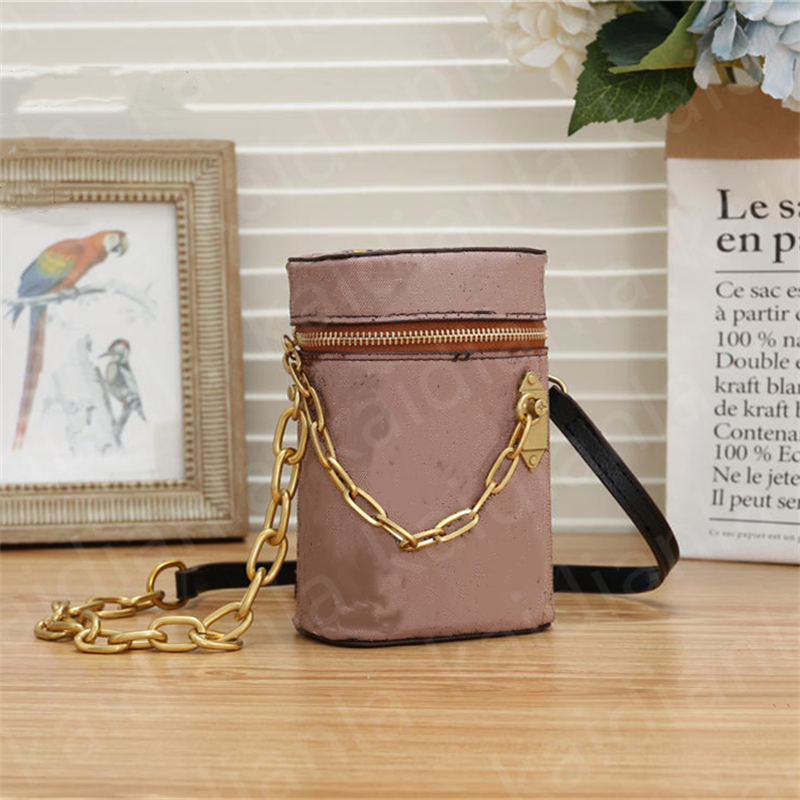 

Beauty Case Reverse Coated Canvas Petite Size Crossbody Removable Strap Drum Shoulder Bag One Handle Cylinder Mini Bag, Black
