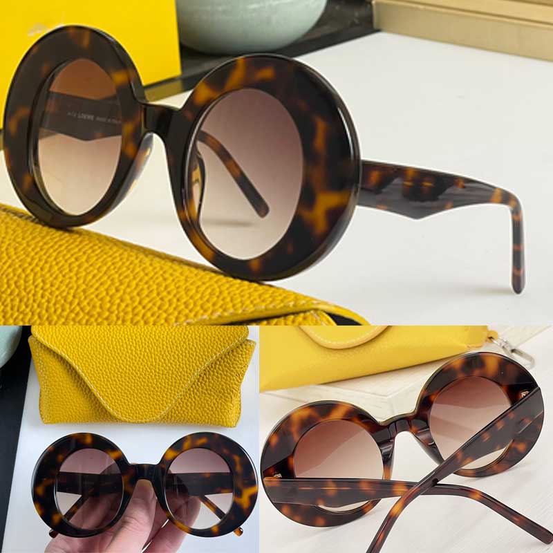 

Sunglasses for women Designer Retro Round Frame 40089 Women Large Frame Sunglasses Fashion Classic Show Style Tortoiseshell color Original Box