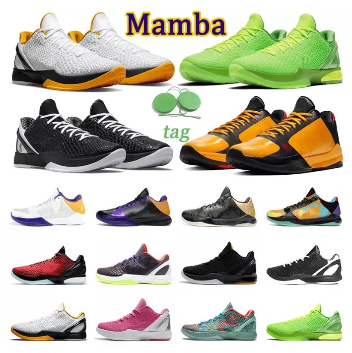 

Mamba Basketball Shoes Men 5 Rings Protro Bruce Lee Del Sol 6 Mambacita Grinch Chaos Mens Alternate Outdoor Sports Trainers Laker Lakers 24 Sneakers 40-46, 30