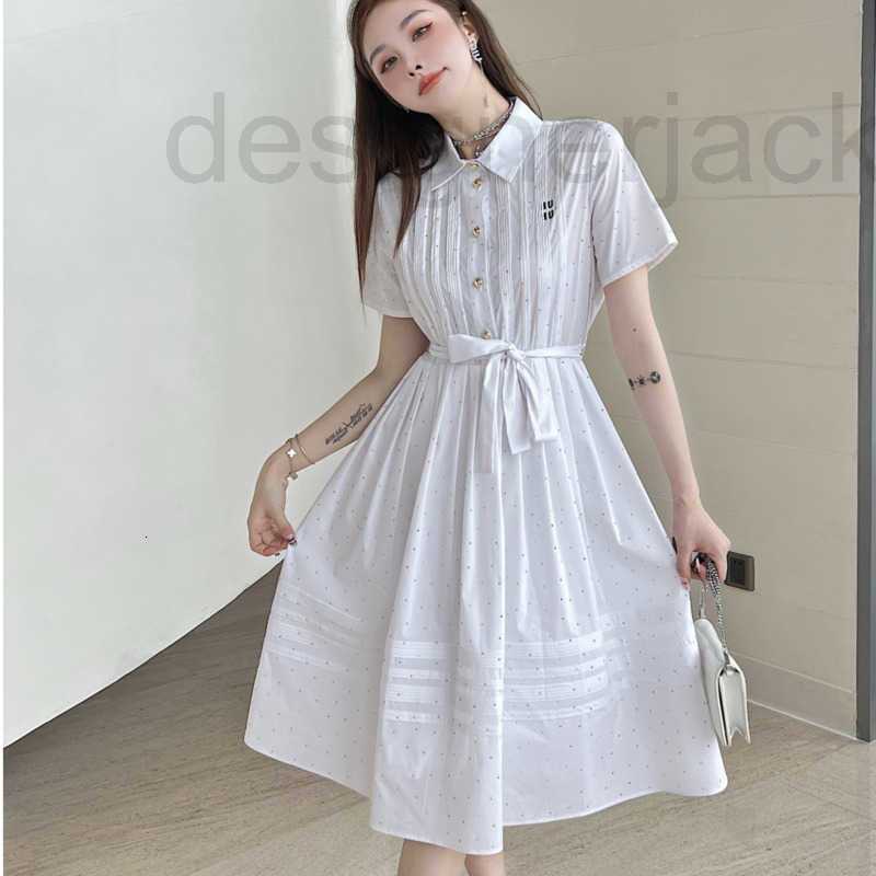 

Casual Dresses Designer Spring summer blazer dress designer womens ironing diamond curling embroidery letter long skirt waist flanging female skirts XYSD, White