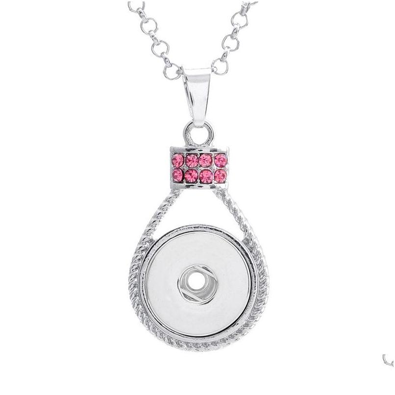 

Pendant Necklaces Noosa Alloy With Rhinestone Button Shape Pendants Interchangeable Crystal Diy Necklace For Jewelry Lovers D Dhgarden Dhenl