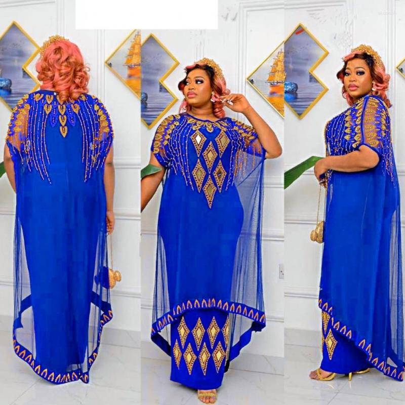 

Ethnic Clothing African Dresses For Women Short Sleeve Turkey Diamonds Evening Wedding Party Floor Length Dress Muslim Africa Clothes 2023