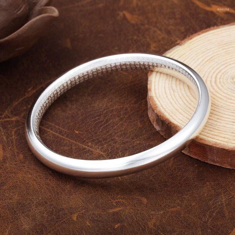 

Bangle Fashion Metal Surface Silver Plated Simulation Round Imitate Jewelry Bracelet
