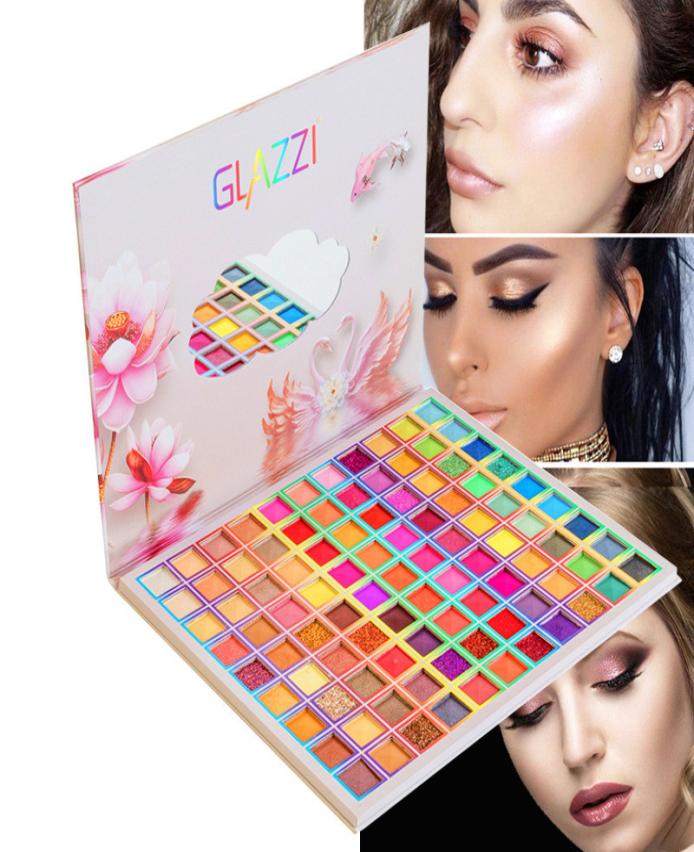 

99 Colors Eyeshadow Palette Holographic Fluorescent Shiny Matte Glitter Pigment Eye Shadow Pallete Eyes Makeup2456370, Sky blue