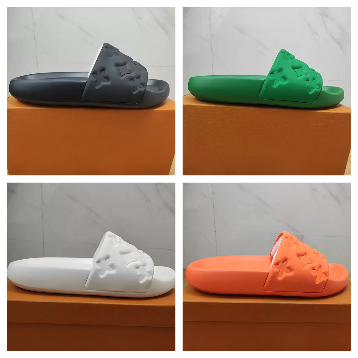 

2023 Designer Slippers Women's rubber slides Seaside relief mule Fashion women's slides flat comfort with OG Box Luxury Summer Sandals Luxury men's beach Sandals, 11