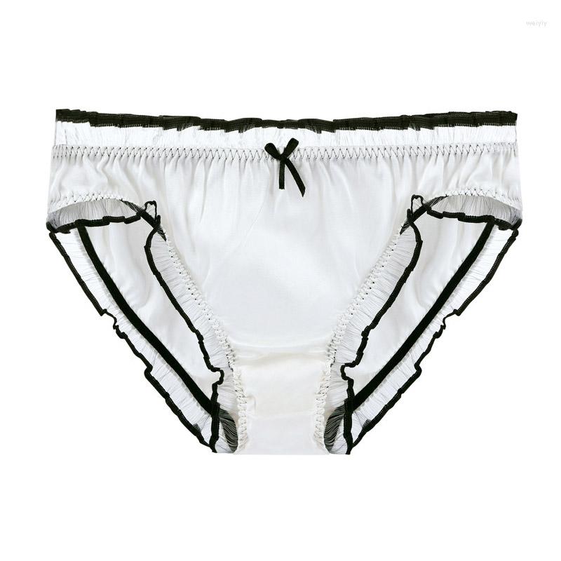 

Women's Panties Lace Satin Women's Female Comfort Intimates Underwear Briefs Ice Silk Smooth Hollow Out Sexy Light Lingerie, Pink