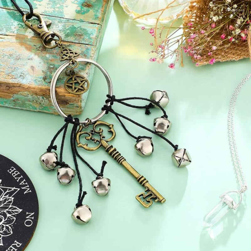 

Keychains Witch Magic Key Pendant Bells Gothic Keychain Home Gift For Women Men Teen