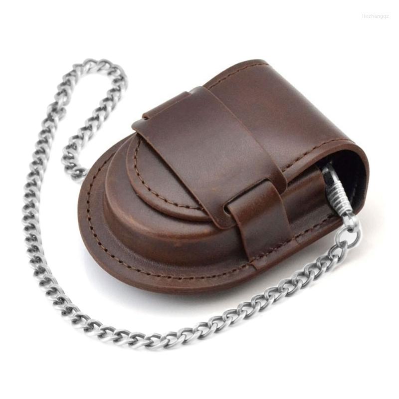 

Watch Boxes Fashion Pocket Pouch Leather Cases With Chain Waist Bag Coin Drop