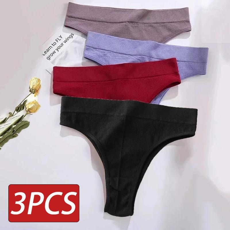 

Women's Panties 3PCS/Set High Waisted Seamless Women's FINETOO Underwear Women Comfortable Female Underpants Solid Color Pantys Lingerie, Set 20