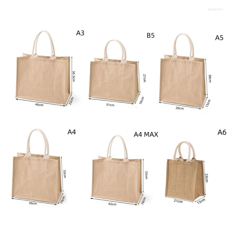 

Shopping Bags Jute Bag Large Capacity Reusable Mobile Travel Beach Portable Tote Pouch Storage Organizer, 26x30x15cm