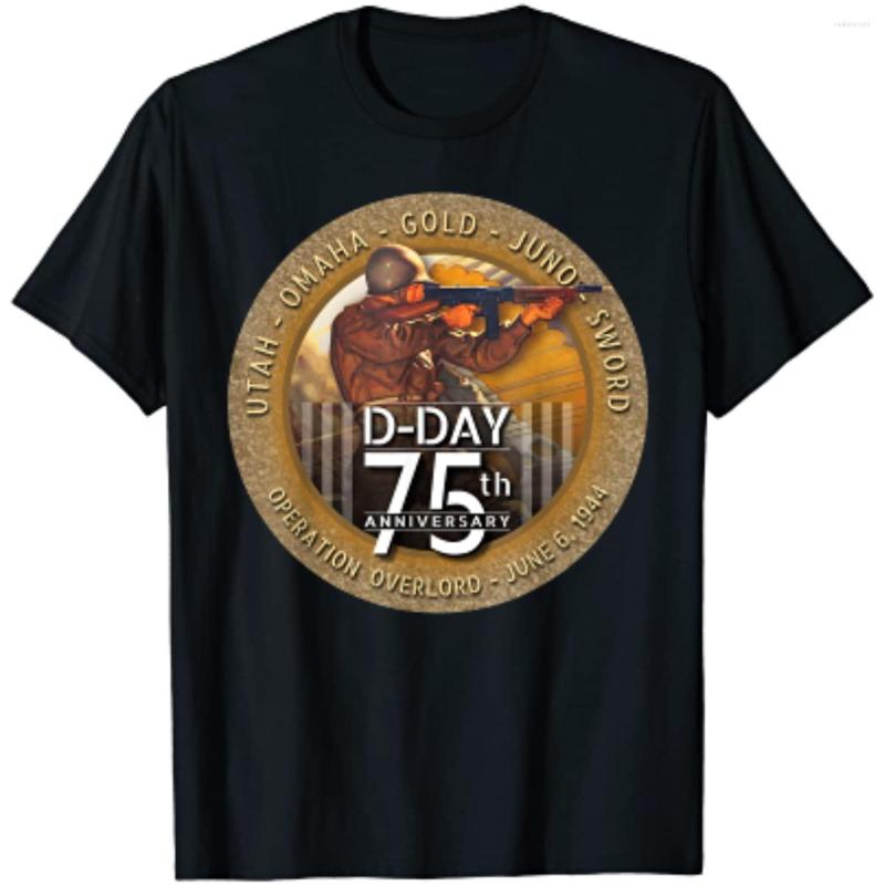 

Men's T Shirts WWII D-Day 75th Anniversary Men Shirt Paratrooper Soldier Tee T-Shirt Short Sleeve Casual Cotton O-Neck Summer, Black