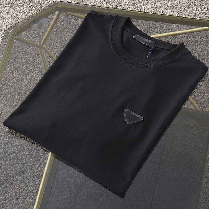 

Mens T-Shirts camisetas hombre designer tshirt triangle brands summer short sleeve simple classical tops black cotton tees