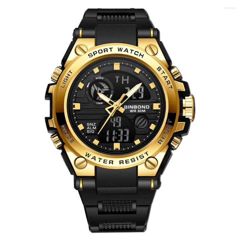 

Wristwatches Mens Watches Military Clock Top Sports Wristwatch LED Dual Display Watch Fashion Army Outdoor Waterproof
