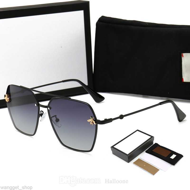 

Classic Design Polarized Luxury Sunglasses For Men Women Pilot Sun Glasses UV400 Designer 0113 Eyewear Bee Metal Mirror Frame Mens Womens glass