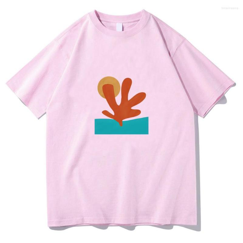 

Women's T Shirts Hhenri Mmatisse Famous Painter Tshirts WOMEN Color Block Coral Cotton High Quality T-shirts Casual Summer Harajuku, Blank