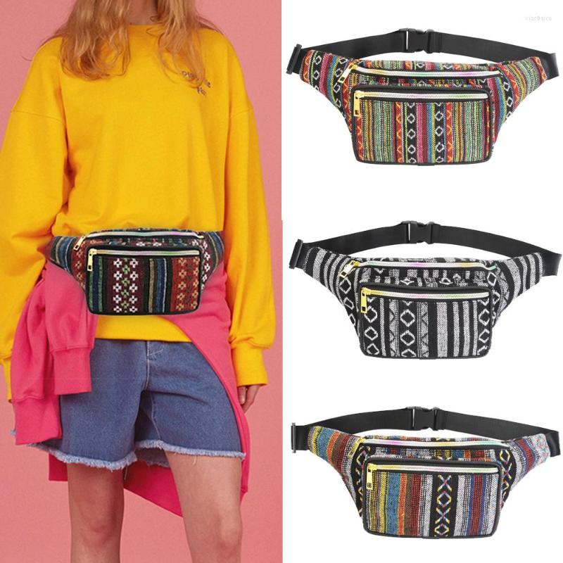 

Waist Bags Fashion Neutral Sport Bag Bohemia Woman Multicolor Messenger Crossbody Multi-Function Chest Clutches Money Purse