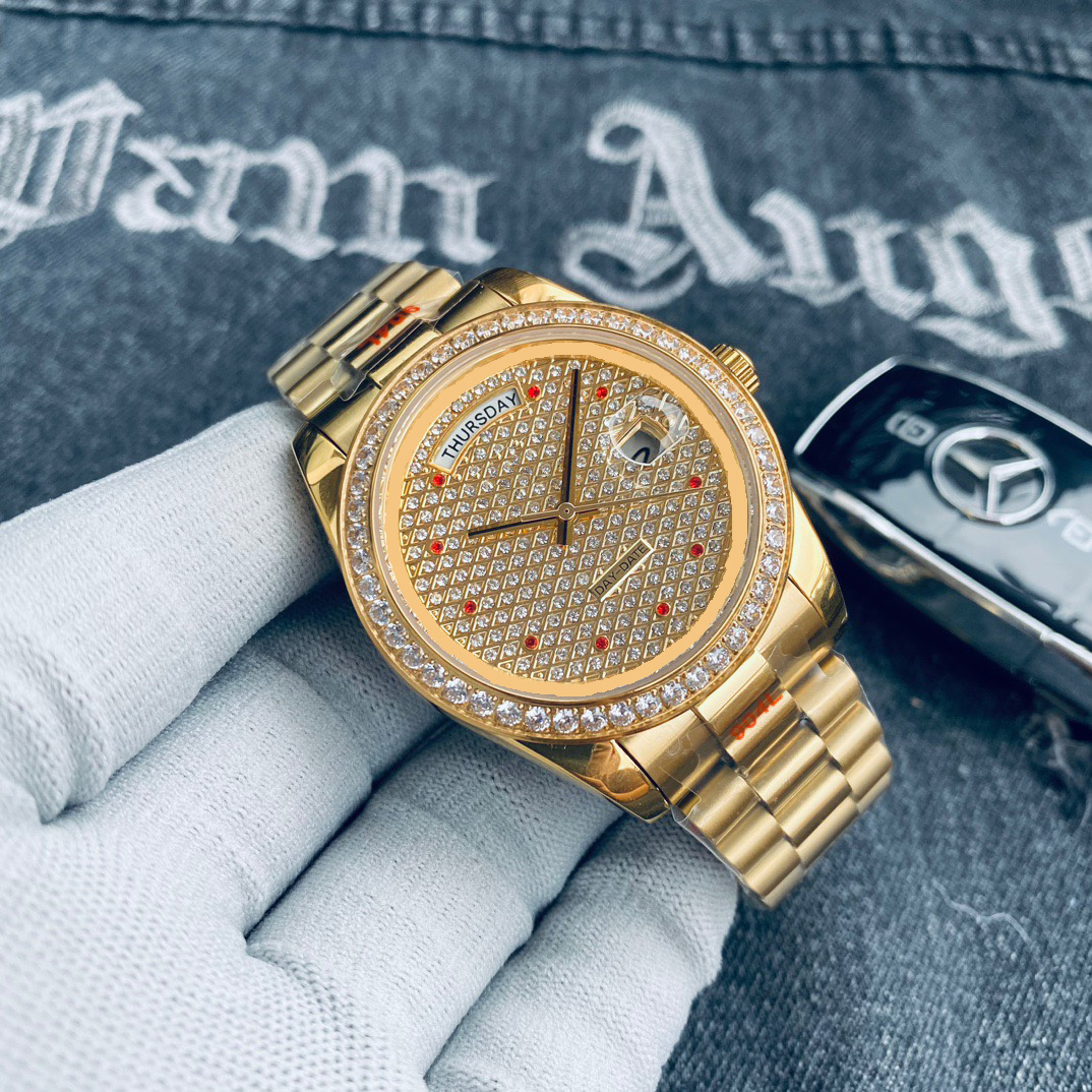 

Watch Automatic Mechanical Mens Watches 41mm Silver Wristband Waterproof All Stainless Steel Wristband Fashion Designer Wristwatch a8, Color3