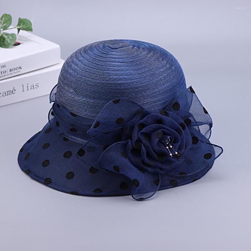 

Hats Fashion Floral Dot Print Sun Hat Multifunctional Sweat Absorb, Black