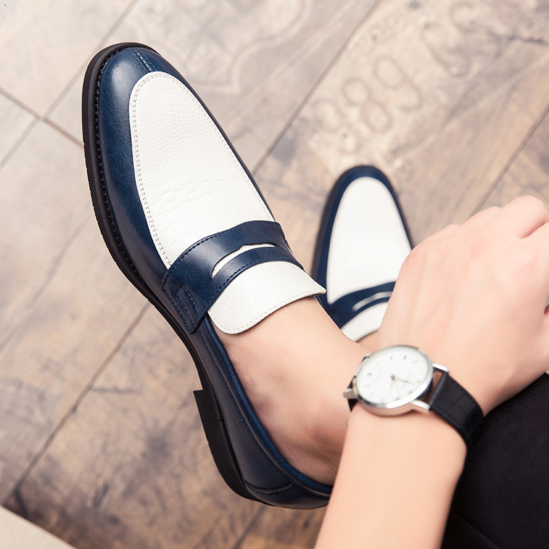 

Dress Shoes Fashion Men Loafers Slip On Classic British Style Casual Social Leather Elegant Original Boat 230328, Black