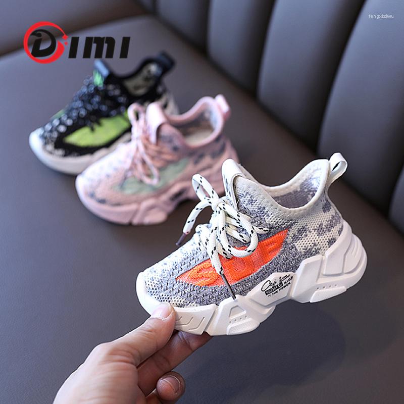 

Athletic Shoes DIMI 2023 Spring Chidren Boys Girls Breathable Knitting Sport Soft Non-Slip Casual Fashion Kids Sneakers, Black