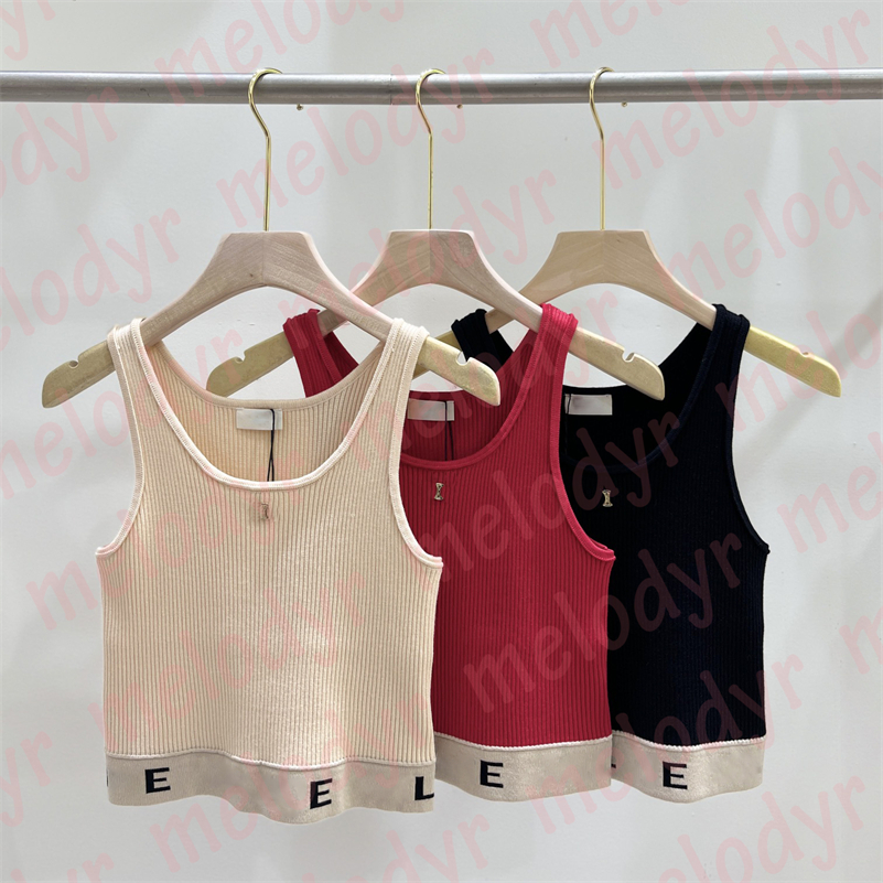 

Women Casual Vest Knitted T Shirt Letter Print Sport Yoga Tops Summer Sleeveless Slim Tank, Black