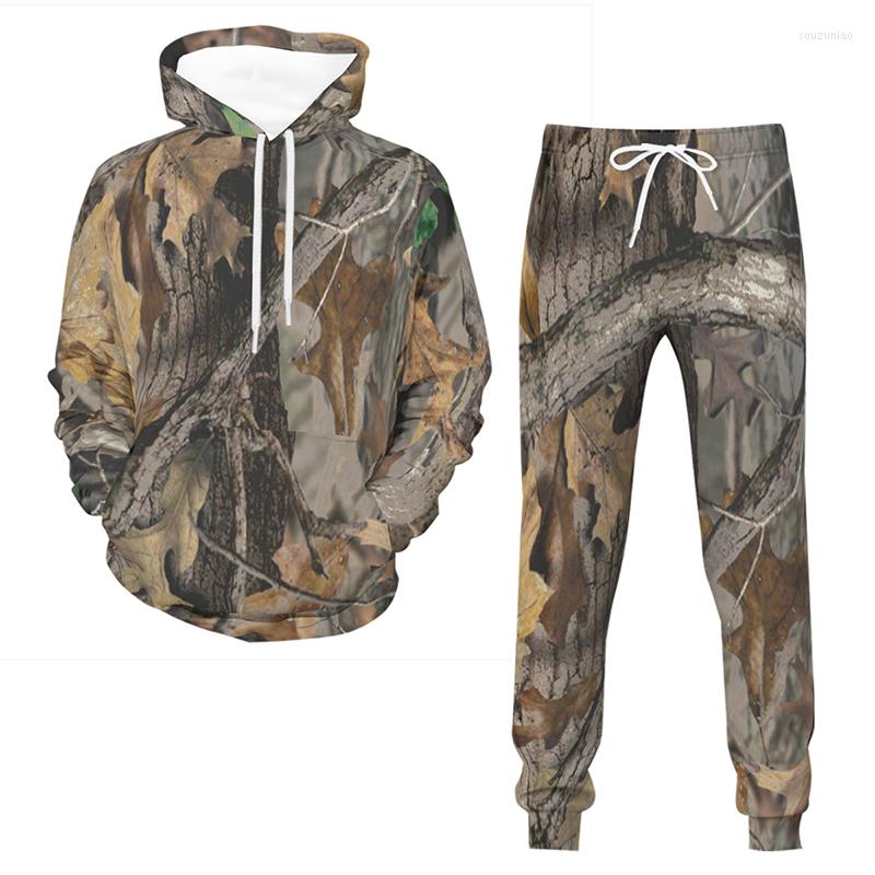 

Men' Tracksuits 3D Printing Tree Camouflage Fashion Men Women Crewneck Hoodies Pants Plus Size -7XLHarajukuClothes Casual, Multi