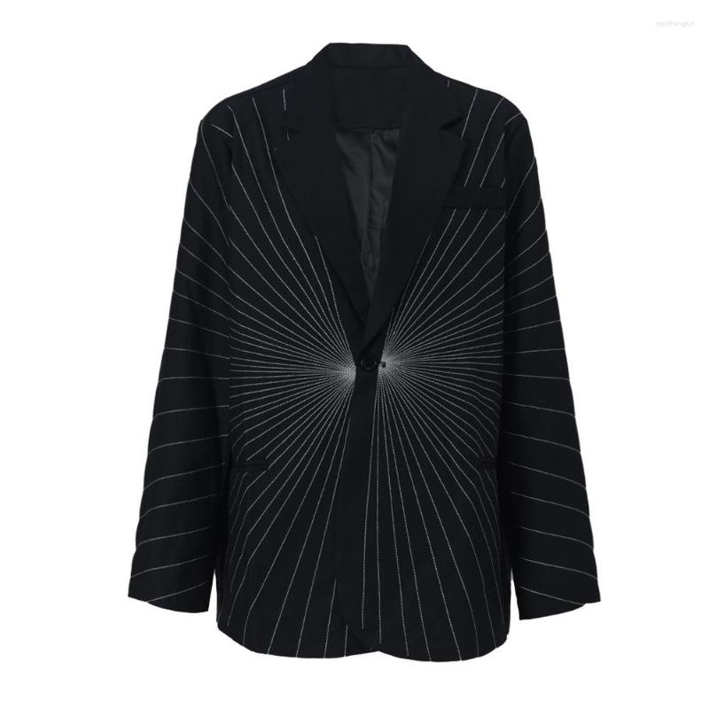 

Women' Suits SuperAen European Fashion Striped Design Jacket Spring Summer Casual Loose Embroidery Suit Blazer, Black