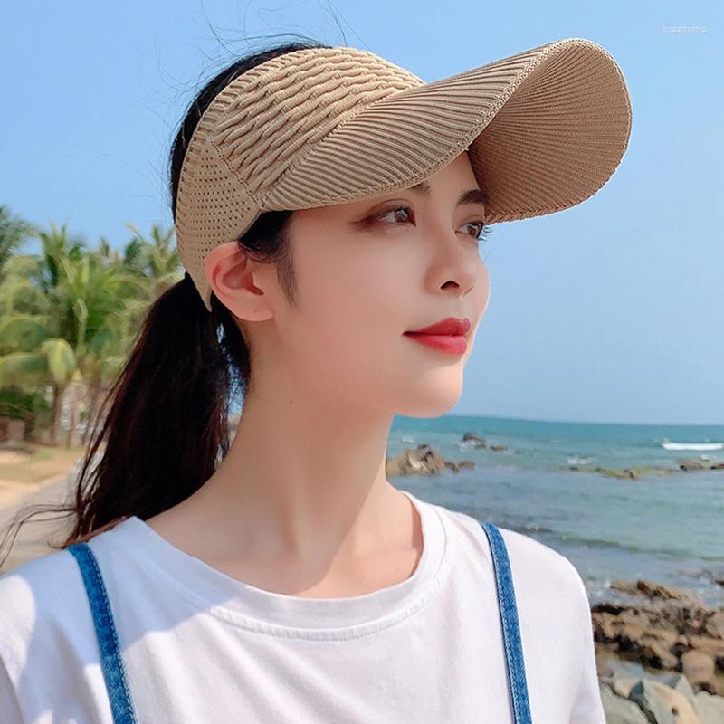 

Wide Brim Hats 2023 Women Hollow Out Knit Dome Bucket Hat Foldable Beach Caps Summer Sun Outdoor Baseball Cap, White