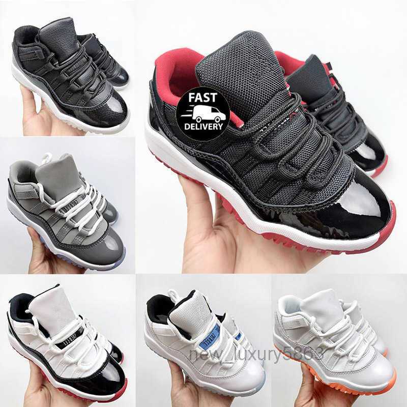 

Designer Low Children Basketball Kids Shoes Baby 11 11s XI Cherry Bred Cool Grey Concord Unc Win Like For Toddler Sneakers Fashion Tennis Shoe