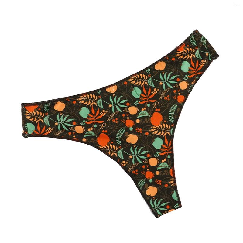 

Women' Panties Women' Decor T Pants Seamless Breathable Low Waist Underwear G String Leopard Print Briefs Floral Thongs Lingerie, Mint green