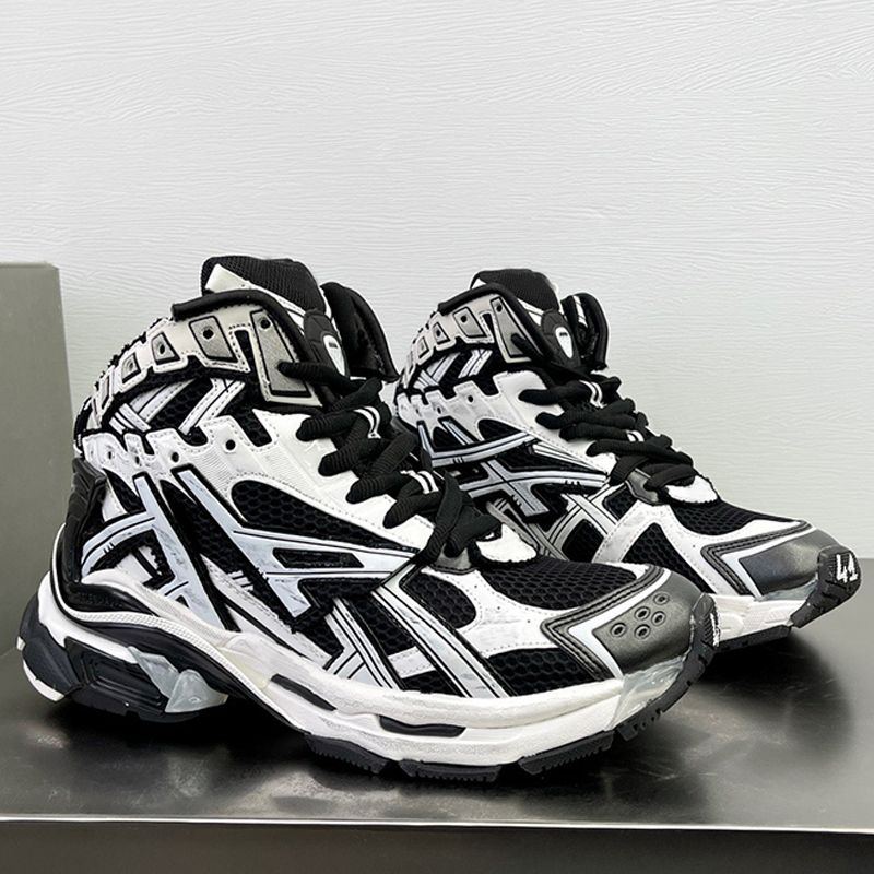 

2023 new fashion high top sneakers men casual shoes women fashion sports shoes black white montage devise designer Fashion style With original box SIZE 35-46