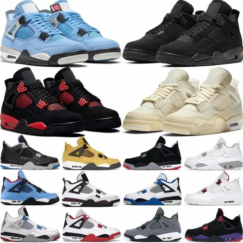 

Jumpman 4 Retro Men Basketball Shoes Black Cat Sneakers Military White Infrared University Blue glacier blue phantoms Metallic womens Sport Trainers 36-47, 37