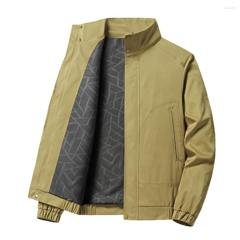 

Men's Jackets -8XL Plus Size Bomber Jacket Men Fashion Casual Windbreaker Coat Spring Autumn Outwear Stand Slim, Khaki
