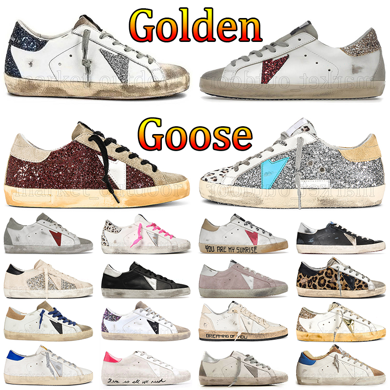 

new women golden goose designer casual shoes big size 12 platform dirty old super star distressed loafers black white pink silver metallic stars luxury sneakers, 36-45 orange lobster