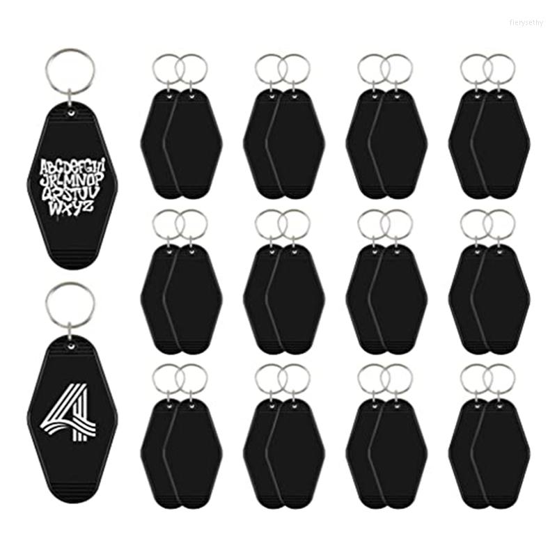 

Keychains 24 Pcs Motel Keychain Blanks Vintage El Key Tag Sublimation Blank Label Hanging Ornament For Heat Transfer Vinyl